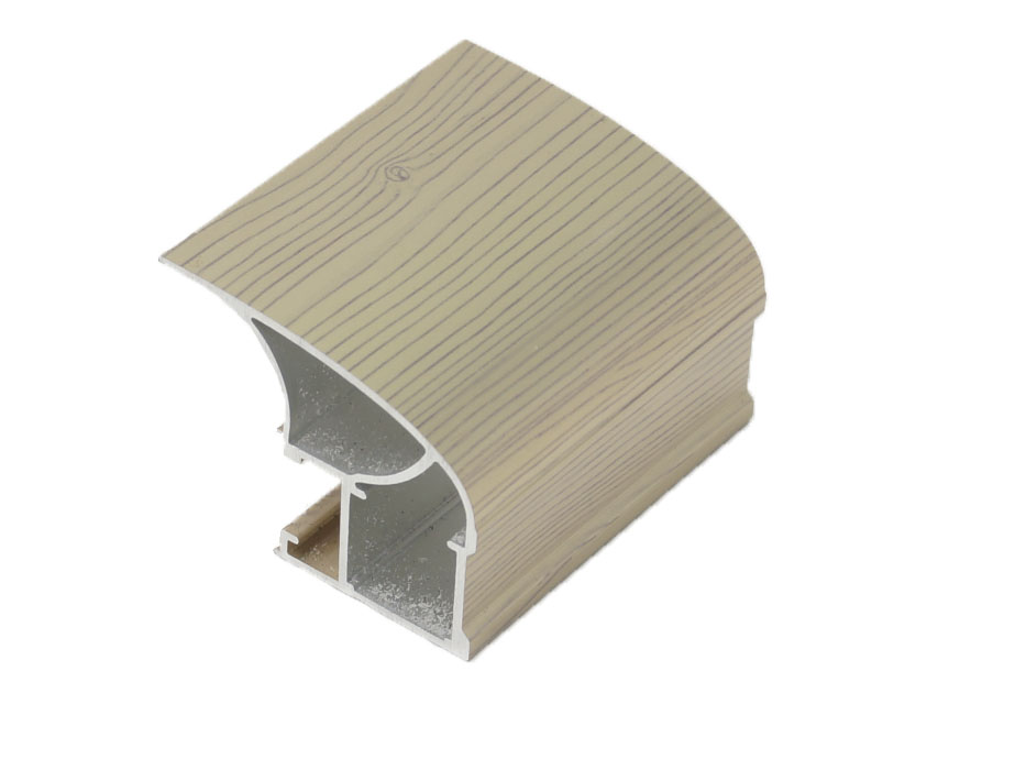Алюминиевый профиль для шкафа-купе, форма С-Long, цвет золото декупаж